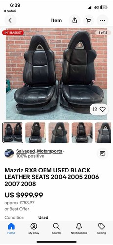 Rx8 black leather - leather, front