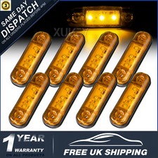 8x Yellow 3 LED Clearance