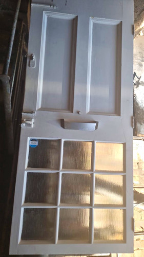 White wood panel door lite - panel,