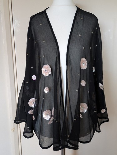 Frock frill black chiffon - frill,