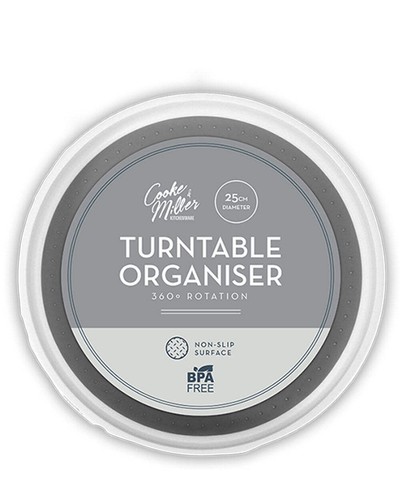 Turntable cupboard organiser - cupboard,