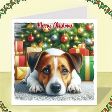 Jack Russell Terrier Dog Christmas Card