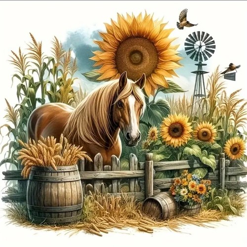 Cute horse car - horse, van