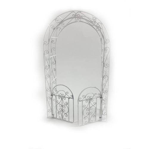 Dolls house white wire - white, wrought