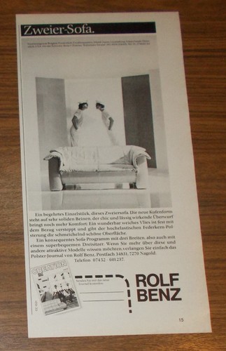 Rare advertising rolf benz - rare,
