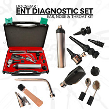 ENT Diagnostic Set - LED Otoscope & Ophthalmoscope - Ear, Eye, Nose Exam Kit