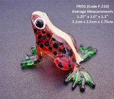 Multi GLASS FROG Beautiful Glass Ornament Coloured Glass Animal Glass Figurine