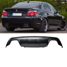 Rear Diffusor Duplex Black Matt fits on BMW E60 E61 M Paket M5 4 Exhaust 03-10