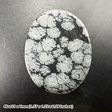 Snowflake Obsidian Worry Stone