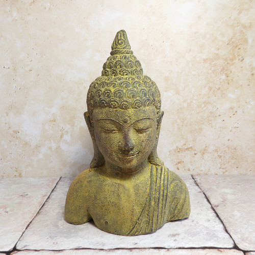 Buddha garden statue bust - statue, |