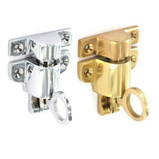Fanlight Catch Loft Window Lock Attic Latch Polished Chrome Brass Pole Hook