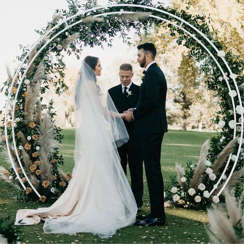 White wedding arch frame - white,