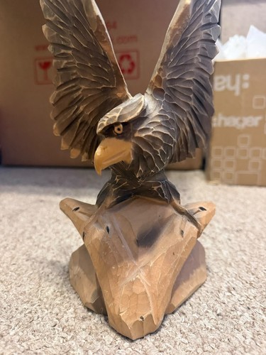 Hand carved wooden - hand-carved, eagle