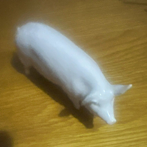 White pig ornament figurine - white, ornament/figurine