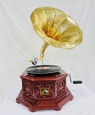 Vintage Antique HMV Gramophone Fully Working Phonograph Vinyl Recorder Player