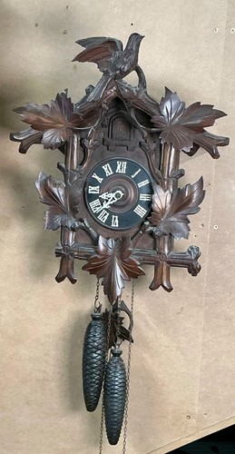 Vintage german carved cuckoo - vintage,