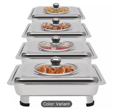 4PCS Buffet Dish Tray Food Plate Server Food Warmer Chafing Dish Serving Tray UK