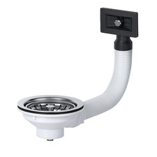 VIVA Round Strainer Basket Waste Plug Rectangle Overflow Pipe Kitchen Sink Bowl