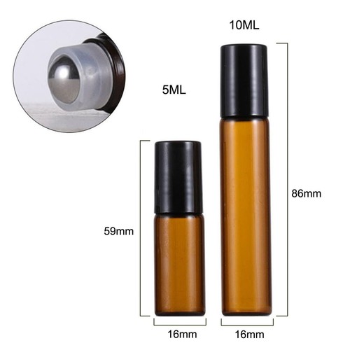 10pcs 10ml amber - 10pcs, clear