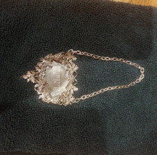 Silver port decanter label