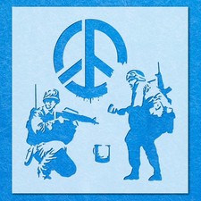 Banksy War And Peace Stencil