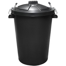 Large Black Dustbin with