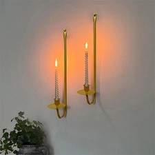 Modern Wall Candle Holder Stylish Metal Wall Mount Candle Sconce for Living Room