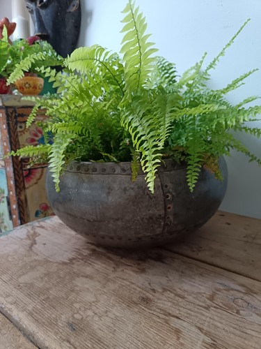 Vintage reclaimed iron bowl - vintage,