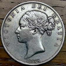 1886 Victoria Young Head Half