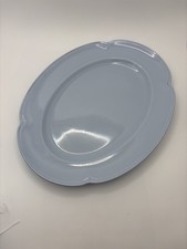 Johnson Brothers - Greydawn - vintage blue mid-century pottery oval plate 