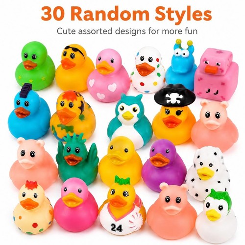 30pcs mini rubber ducks bath - rubber,