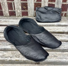 Vintage Black Leather Foldable