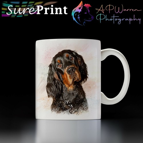 Gordon setter watercolour mug - gordon,