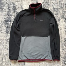 Mens AlpKit Loki Snap Neck Pullover Fleece Jumper Medium M Grey Polyester