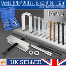 14Pcs Steering Wheel Lock Plate Puller Compressor Remover Installer Tool Set UK