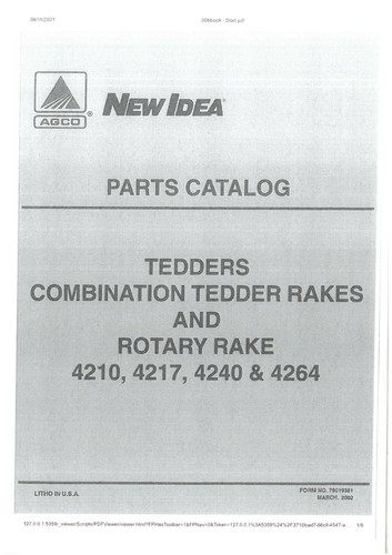 Agco new idea tedder - new,