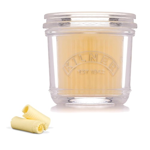 Glass butter crock 200ml - glass,