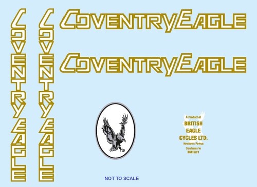 Coventry eagle bicycle decals - eagle,