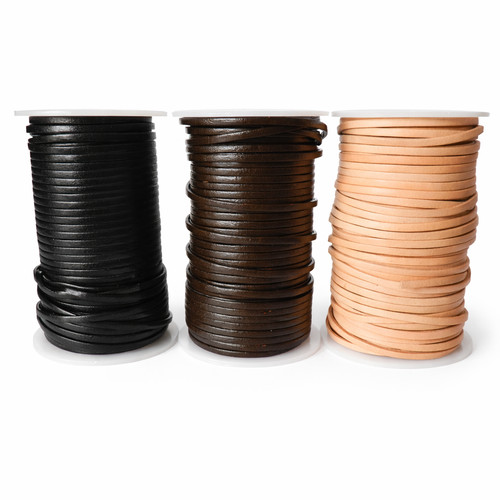 Premium flat leather cord - leather,