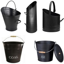 Fireside Coal Bucket Coal Hod Scuttle Waterloo Style Fire Log Ash Storage Bin