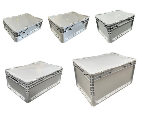 Hinged lid euro stacking heavy - lid,