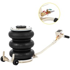 Pneumatic Triple Air Bag Car Jack Trolley 5 Ton 11023 lbs Cap 400 mm Lift Height