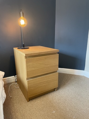Ikea malm drawer bedside - 2-drawer,