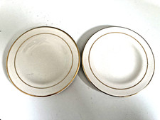 Arklow Pottery 2 small plates white tip plates gilt trinket dish Irish Vintage