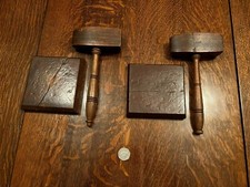 2x Freemasons Masonic gavel and Block 'Lodge Stamped' Maul Mallet Masons