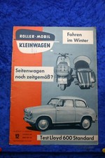 Roller Mobile Small Car 12/59 (C) Lloyd 600 Standard Used Car Sidecar