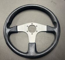 350mm YAMAHA Steering Wheel - Black / Silver with Aluminium Centre Boat Yacht