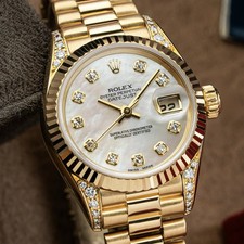 Rolex Lady-Datejust 26mm 1999 Box & Papers Mother Of Pearl President Ref. 69238