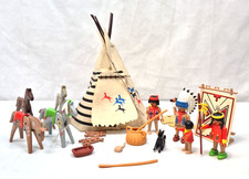 Playmobil 3733 Western Native American Indian Teepee Camp Vintage Playset  B7