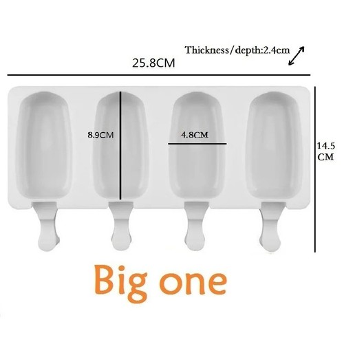 Silicone ice cream mould - cream,